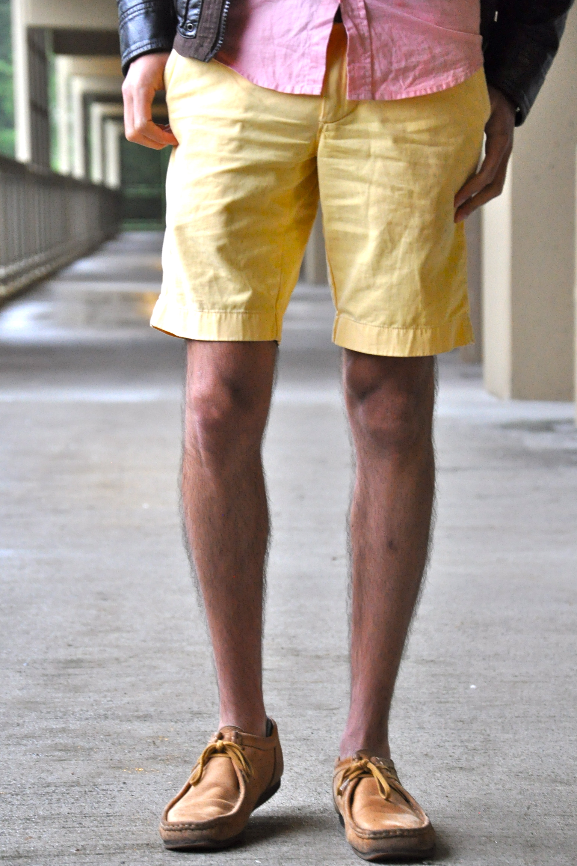 wallabee shoes with shorts